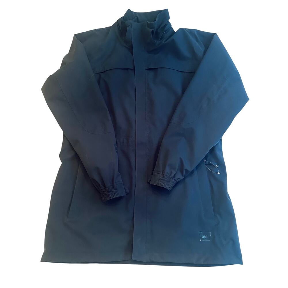 REI Rainier Long Line Rain Wind Jacket Size L Hip/Thigh-Length NWOT